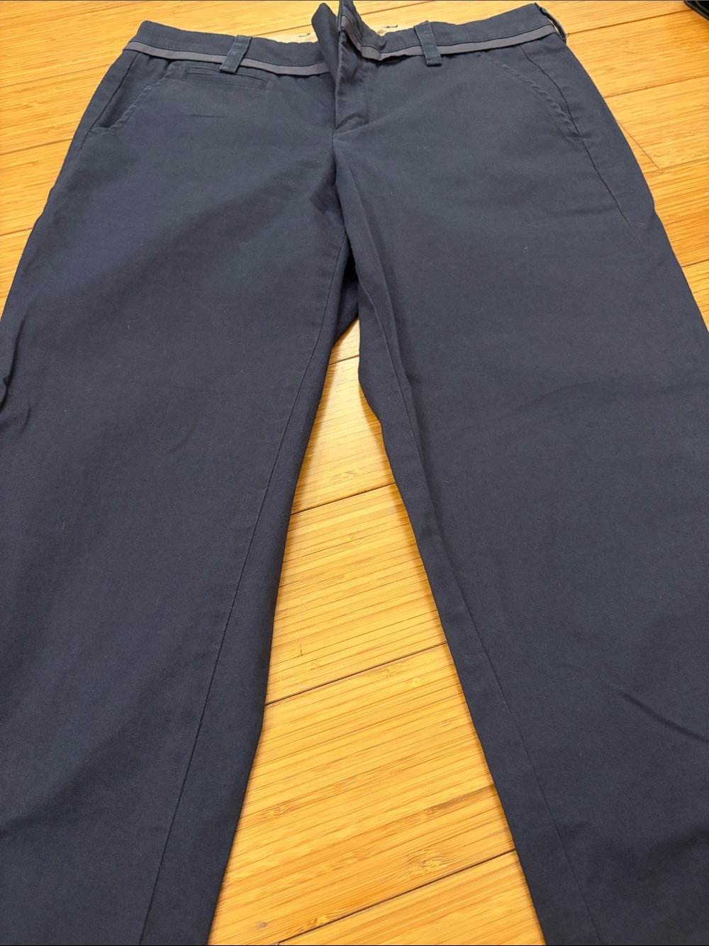 Navy Chino Pants - Classic Straight Fit